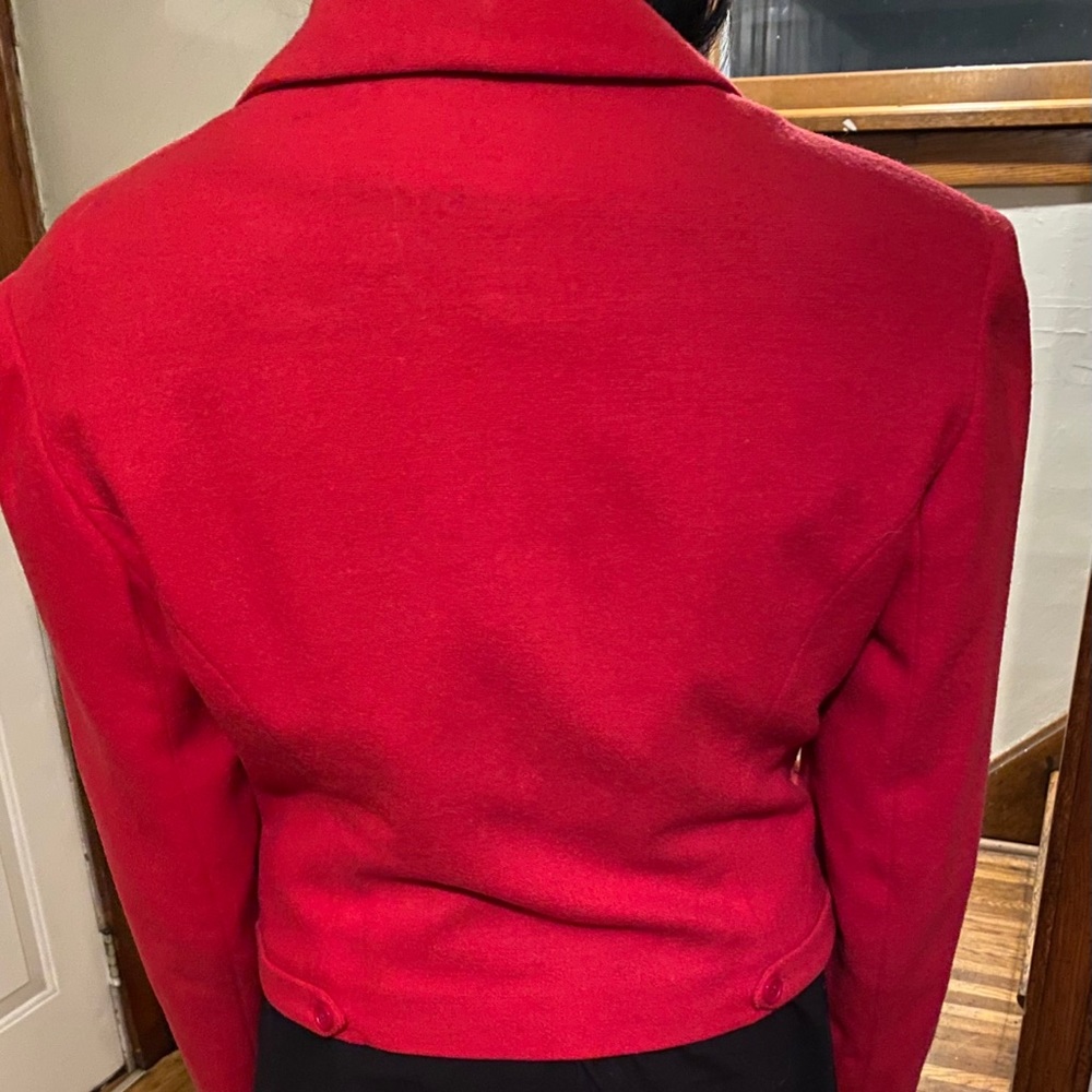 Red 100% wool jacket county seat